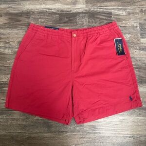 Polo Ralph Lauren Men’s Red Classic Fit Stretch Elastic Waist Shorts Size XXL
